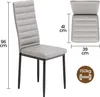 Bealife TB41 Esszimmerstühle Set 6er – Kunstleder mit hoher Produktbild-Vorschau 7