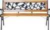 KADAX Gartenbank aus Holz, 127 cm, Gusseisenbank mit Produktbild-Vorschau 8