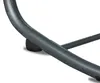 Close-up of the gray metal frame of a lounge chair, showing a black rubber foot. Produktbild-Vorschau