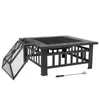 LEADZM Feuerstelle 82 x 82 x 52CM mit Grillrost & Produktbild-Vorschau 4