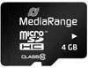 MediaRange SD MicroSD Card  4GB SD CL.10 inkl. Adapter Náhľad obrázku produktu 6