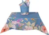 Clayre & Eef Tischdecke 100x100 cm Blau Baumwolle Blumen Produktbild-Vorschau 3