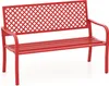GOPLUS Gartenbank Metall, 127cm Sitzbank Outdoor 2 Sitzer Produktbild-Vorschau 1