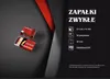 Two boxes of matches are shown on a textured background, with text and specifications on the right side. Produktbild-Vorschau