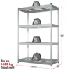 A four-tier metal shelving unit with weight indicators on each shelf. Anteprima dell’immagine prodotto