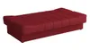 A red sofa bed is shown from a diagonal angle against a white background. Produktbild-Vorschau