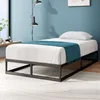 A bedroom scene with a bed, a window, and a lamp. Produktbild-Vorschau