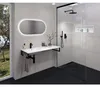 Sapho ARECA wastafel, Gussmarmor, 121x51,5 cm, links, wit Productafbeelding-voorbeeld 2
