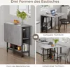 Mondeer Table de cuisine pliante avec 2 étagères et Voir les images du produit 3