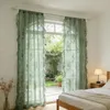 Lot de 2 rideaux vintage en voile transparent à fleurs en Voir les images du produit 3