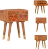 vidaXL Comodino 43×30×58 cm in legno massiccio di mango - Anteprima dell’immagine prodotto 1