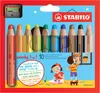 Pastelky, akvarel a voskovky - STABILO dřevěné 3 v 1 - Náhled obrázku produktu 1