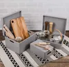 Creative Deco Šedá drevená škatuľa s vekom | 40 x 30 x 24 Náhľad obrázku produktu 6