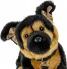 A close-up studio shot of a plush German Shepherd dog toy. Náhled obrázku produktu