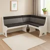 A corner bench in a dining area with a rug in front. Produktbild-Vorschau