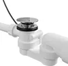 Close-up of a bathtub drain assembly with a pop-up stopper. Produktbild-Vorschau