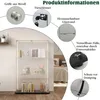 Witryna szklana stojąca z oświetleniem LED i zamkiem, 3 Podgląd zdjęcia produktu 4