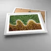 Gerahmtes Poster - Weißer Rahmen - Luftaufnahmen Weg Wald - Produktbild-Vorschau 3