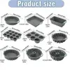 9er-Set Silikon-Backformen – Antihaft, rund & eckig, Produktbild-Vorschau 6