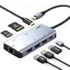 Laptop-Dockingstation 8-in-1 USB-C Hub Dockingstation mit Produktbild-Vorschau 1