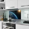 Küchenrückwand Spritzschutz Glas mit Motiv Erde bei Nacht Produktbild-Vorschau 2