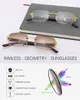 OD Rahmenlose, randlose, rechteckige Sonnenbrille für Damen Produktbild-Vorschau 4
