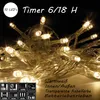 10er LED Outdoor Lichterkette Drahtlichterkette Draht warmweiß Batterie Timer Productafbeelding-voorbeeld