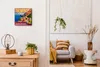 Coloray Uhr auf Leinwand 30x30 cm Wand Uhr Dekoration Produktbild-Vorschau 3