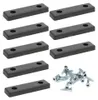 8x sossai Möbelgleiter in Schwarz inkl. Schrauben 50x14x5mm Produktbild-Vorschau 1