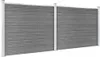 vidaXL Zaunelement Set WPC 353x146 cm Grau Produktbild-Vorschau 1
