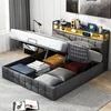 UnboxG Doppelbett 160 x 200 cm mit LED-Beleuchtung, USB & Produktbild-Vorschau 10