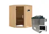 Karibu Sauna "Angel" SET naturbelassen mit 9kW Ofen Produktbild-Vorschau 3