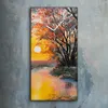 Leinwand Uhr Küche Wohnzimmer Bild 30x60 Wand Bild Wald Produktbild-Vorschau 2