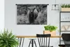 MuchoWow® Wandteppich Wandbehang Schottisches Hochlandrind Produktbild-Vorschau 2