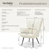 tectake® Sessel Hygge gepolstert Produktbild-Vorschau 6