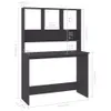 vidaXL Biurko z półkami szare 110x45x157 cm materiał Podgląd zdjęcia produktu 6