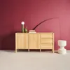 Credenza decorazione legno 2 ante 3 cassetti 150cm, Marrone Anteprima dell’immagine prodotto 2