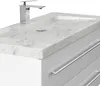 Badmöbel Waschplatz Marmor Carrara White "YAMO 100" weiß Produktbild-Vorschau 5