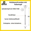 DMX - Tellerkopfschrauben 8x80 - Konstruktionsschrauben - Produktbild-Vorschau 2