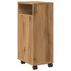 vidaXL Badschrank Schmal mit Rollen Artisan-Eiche Produktbild-Vorschau 12