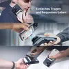 Collage of images showing a person holding a phone with a wallet attachment, a phone being used for contactless payment, and a credit card being used for payment. Produktbild-Vorschau