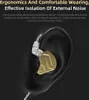 A close-up illustration of an in-ear headphone inserted into a stylized ear. Podgląd zdjęcia produktu