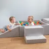 KiddyMoon Bällebad Kinder groß Quadrat 120x30cm mit 300 Produktbild-Vorschau 3