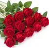12 Stück Rot Künstliche Rosen, Künstliche Flanellblumen, Produktbild-Vorschau 1