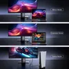 Three different display modes for a monitor and laptop setup, and a gaming console setup. Podgląd zdjęcia produktu