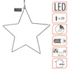A black wire star silhouette with LED lights and a battery pack, accompanied by informational graphics. Anteprima dell’immagine prodotto