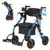 VEVOR 2-in-1 Rollator Faltbar mit Sitz, Leichter Gehwagen Produktbild-Vorschau 1