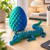 Raptor Beweglicher 3D Drache mit Drachenei 13 cm Blau-Grün Produktbild-Vorschau 3