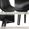tectake® Set Stuhl Monroe gepolstert, in Samtoptik 48 x 59 Produktbild-Vorschau 4