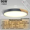 A ceiling light with a remote control and product specifications. Produktbild-Vorschau